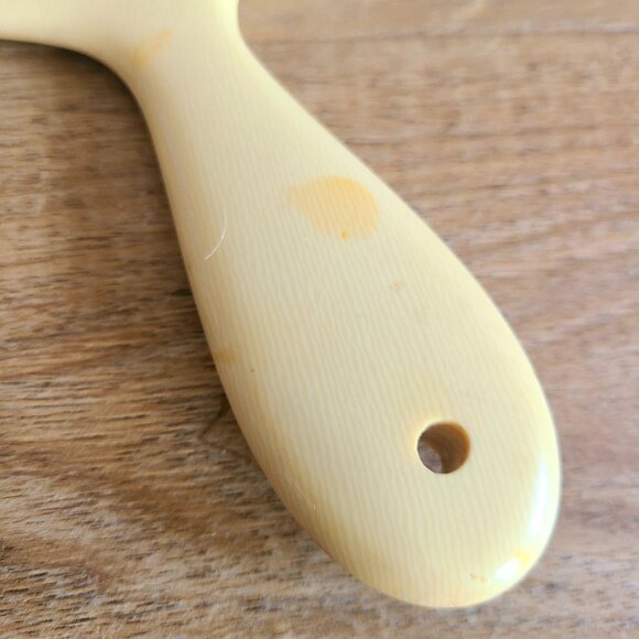 Antique French Ivory celluloid hand mirror. - Picture 3 of 6